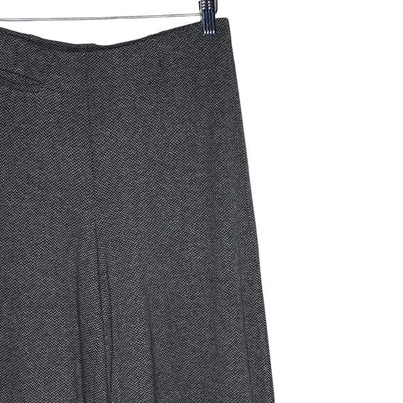 J Jill Womens Size XS Black Gray Ponte Pants Wide Leg Elastic Waist Herringbone - Picture 3 of 9